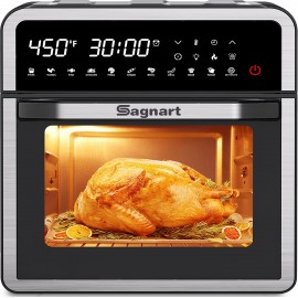 14-in-1 Air Fryer Oven Sagnart 16 Quart Stainless Steel Air Fryers Toaster Oven with 11 Presets 1600W LCD Touch Screen Air Fryer Large Capacity Countertop Convection Toaster Oven with Rotisserie Dehydrator ETL Certified B094VVL7HM