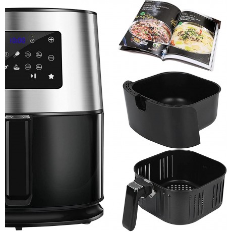 Air Fryer 6 Quart Large Household Electric Air Fryer Oven Free Cooker​​​ with 6 Presets LCD Digital Touch Screen and Nonstick Removable Basket UL Listed 1700 Watts B0B58SKNFT