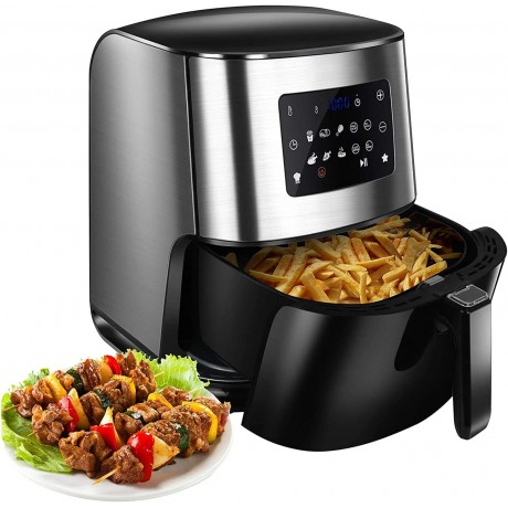Air Fryer 6.3 Quart 6 Liter Electric Hot Air Fryers Oven Oilless Cooker with LCD Digital Screen and Nonstick Frying Pot for Roasting Baking Grilling Dehydrating,1700W B0923NNLCX