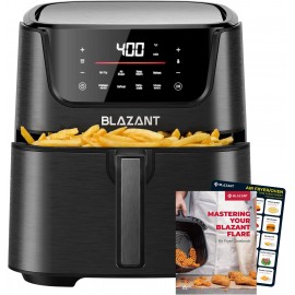 Air Fryer 7 Quart Smart Digital Airfryer with LED Touch Screen Air Fry Roast Dehydrate Reheat Defrost Nonstick Basket Auto Keep Warm Dishwasher Safe Recipes & Magnetic Cooking Cheat Sheet Included BLAZANT T01 B09GDT6VQX