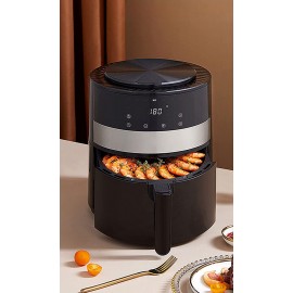 Air Fryer Household Automatic Intelligent Electric Fryer 4.5L Large Capacity Multi-Function French Fries Machine Black Gold Black Gold B0B4N1ZKXP