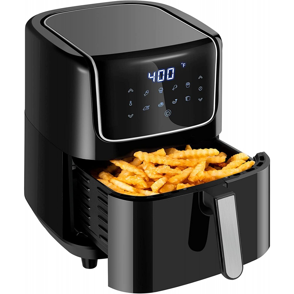Air Fryer Large 6.8QT Electric Airfryer Toaster Oven with LED Touch Screen 8 Presets Nonstick Fry Basket Dishwasher Safe Auto Shut Off Black B09DKV2NW9