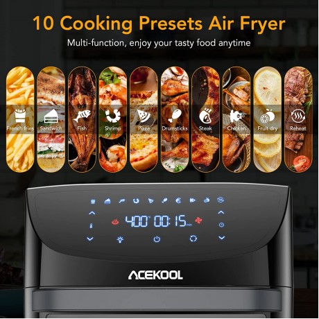 Air Fryer Oven Large 20 Quart 10-in-1 Digital Convection Oven Air Fryer Toaster Oven Combo with 7 Accessories Included Rotating Basket for Rotisserie Dehydrator XL Capacity Countertop Oven Airfryer B091XMYD52