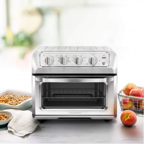 CHEFMAN Air Fryer Toaster Oven XL 20L Healthy Cooking & User Friendly Countertop Convection Bake & Broil 7 Cooking Functions Auto Shut-Off 60 Min Timer Nonstick Stainless Steel Cookbook Included B08G5CH2HR
