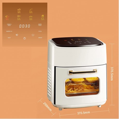COYOUCO 5-in-1 Digital Air Fryer Oven with Rapid Air Circulation Oil Free LED Screen Nonstick Basket 60-Minute Timer&Temperature15l 1400 W,White B0B4DNY4Y9