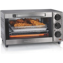 Hamilton Beach Sure-Crisp Air Fryer Countertop Toaster Oven Fits 9” Pizza 4 Slice Capacity Powerful Circulation Auto Shutoff Stainless Steel 31403 B08CW95ZFR