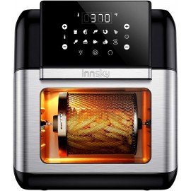 Innsky 10.6 Quart Air Fryer Oven with Rotisserie & Dehydrator 【Patent & Safety Certs】10-in-1 Air Fryers Toaster Oven Combo Airfryer Countertop Oven 6 Accessories 32+ Recipes ETL Certified 1500W B07RX9JQGN