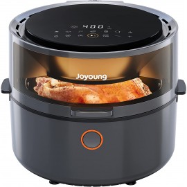 JOYOUNG Air Fryer 10 in 1 Digital Air Fryer Oven 5.8 QT with Free Recipes Air Fryer Toaster Oven Oilless Cooker with 120° Visible Window One Touch Screen Nonstick Basket Grey B09KZFQSQK