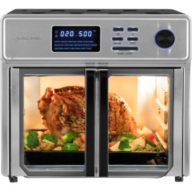 Kalorik MAXX® Complete Digital Air Fryer Oven 26 Quart 10-in-1 Countertop Toaster Oven Air Fryer Combo Up to 500° 14 Accessories & 60 Recipe Cookbook 1750W Stainless Steel B08XY2H131
