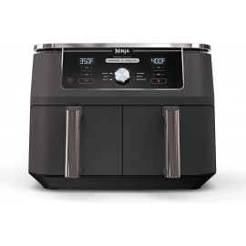Ninja DZ401 Foodi 10 Quart 6-in-1 DualZone XL 2-Basket Air Fryer with 2 Independent Frying Baskets Match Cook & Smart Finish to Roast Broil Dehydrate & More for Quick Easy Family-Sized Meals Grey B096X9LGJ1
