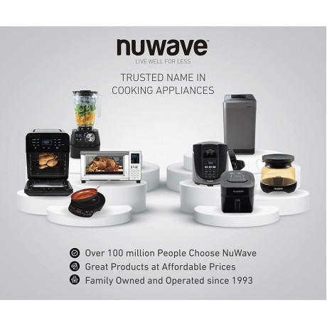 NuWave 8-Quart 6-in-1 Brio Healthy Smart Digital Air Fryer with One-Touch Digital Controls Integrated Digital Temperature Probe & Advanced Cooking Functions B089NKT312