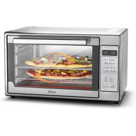 Oster Air Fryer Oven 10-in-1 Countertop Toaster Oven Air Fryer Combo 10.5" x 13" Fits 2 Large Pizzas Stainless Steel B0977M6FJP