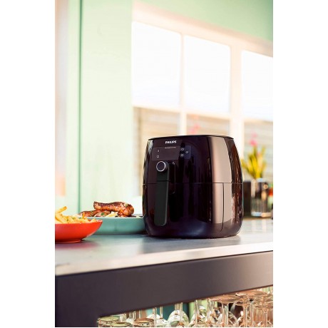Philips Premium Analog Airfryer with Fat Removal Technology + Revipe Cookbook 3qt Black HD9721 99 B07VDVD4VJ