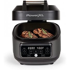 Power XL Grill Air Fryer Home Electric Indoor Grill and 5.5 Quart Air Fryer Multi-Cooker – Black B09NMFNS3F