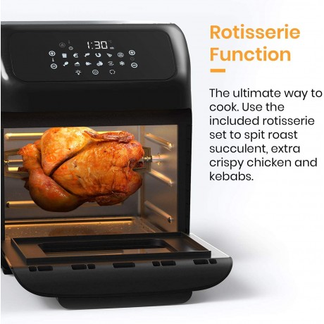 Pro Breeze 12.7 Quart Air Fryer Oven Large Air Fryer Toaster Oven 12 Cooking Modes including Rotisserie & Food Dehydrator 19 Accessories B08D9VXQ63