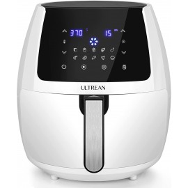 Ultrean 5.8 Quart Air Fryer Electric Hot Air Fryers Oilless Cooker with 10 Presets Digital LCD Touch Screen Nonstick Basket 1700W UL Listed White B088H6ZS6F