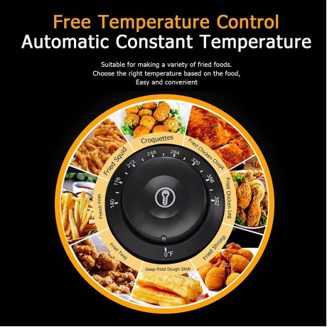 ZXIN Deep Fryer 2500W 5000W Electric Deep Fryer with Basket Stainless Steel Adjustable Temperature 6L 12L Oil Capacity Immersion Element Deep Fryer for Home Use SilverSingle Cylinder 2500W B0998ZDSPH
