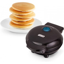 DASH DMS001BK Mini Round Electric Griddle Machine for Individual Pancakes Cookies Eggs & other on the go Breakfast Lunch Snacks with Indicator Light Black B01MTXBOA6