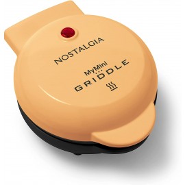 Nostalgia MGD5OR MyMini Personal Electric Griddle Perfect for Healthy Chaffles Almond Flour Keto & Low-Carb Diets Eggs Omelets Pancakes Breakfast Sandwiches Quesadillas Cookies Orange B07WW1N4CN
