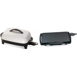 Presto 06850 16-inch Electric Skillet & 07047 Cool Touch Electric Griddle B08SRV8RRC