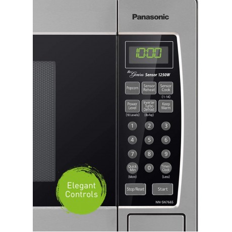 Panasonic Microwave Oven NN-SN766S Stainless Steel Countertop Built-In with Inverter Technology and Genius Sensor 1.6 Cubic Foot 1250W B01DEWZWFS