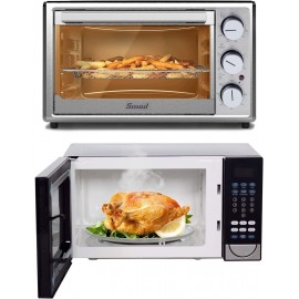 Smad Countertop Microwave Oven 1.1 Cu.Ft & Smad Air Fryer Toaster Oven B09SP32DX3