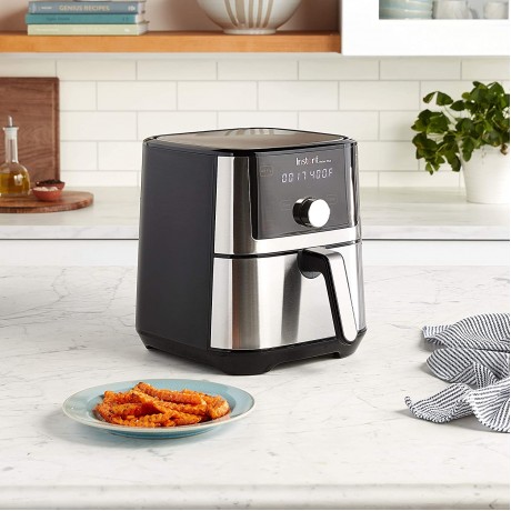 Instant Pot Vortex Plus 6-in-1 4-quart Air Fryer Oven with Customizable Smart Cooking Programs Nonstick and Dishwasher-Safe Basket Includes Free App with over 1900 Recipes Stainless Steel B08R6KMBQT