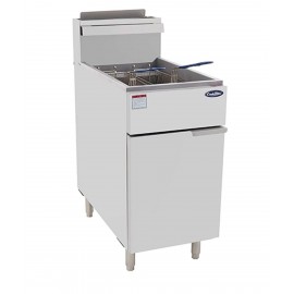 CookRite ATFS-50 Commercial Deep Fryer with Baskets 4 Tube Stainless Steel Natural Gas Floor Fryers-136000 BTU B07BZC71S6
