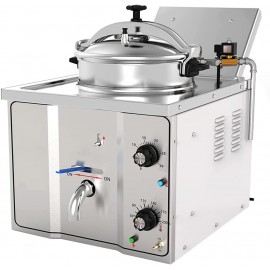 Pressure Fryer Commercial 16L Commercial Electric Countertop Pressure Fryer  Stainless Steel 2400W 110V 220V Pressure Fryer with Timer for Chicken Fish Snack Large Capacity Deep Fryer B09G6W4PSK