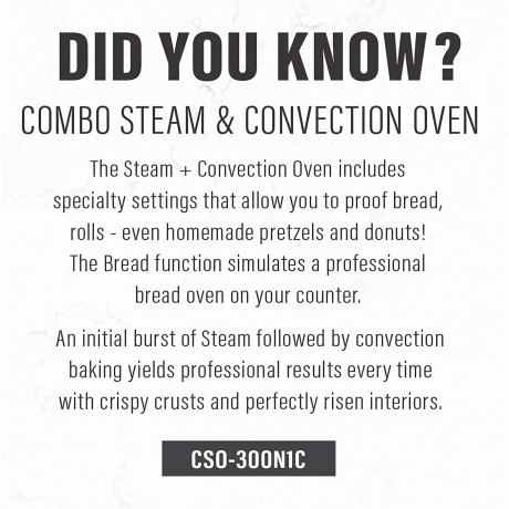 CUISINART CSO-300N1C Combo Steam Plus Convection Oven Silver B075V2S1K2