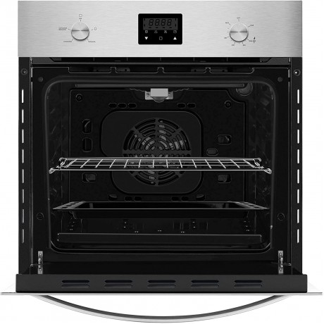 Empava Bake Broil Rotisserie Functions with Mechanical Controls Digital Timer Convection Fan in Stainless Steel 24 Inch B08356S45W
