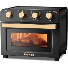 Feekaa Air Fryer Toaster Oven XL 21 QT Large Toaster Oven Air Fryer Combo With Rotisserie Countertop Convection 7-in-1 Combo 7 Accessories 1700W Parent-Child Baking Essentials Healthy Cooking & User Friendly Black B09PG3ZR7R