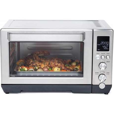 GE Convection Toaster Oven | Quartz Heating Technology | Large Capacity Toaster Oven Complete With 7 Cook Modes & Oven Accessories | Countertop Kitchen Essentials | 1500 Watts | Stainless Steel B08NWGGKMJ