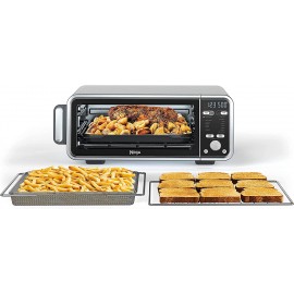 Ninja Foodi Convection Toaster Oven with 11-in-1 Functionality with Dual Heat Technology and Flip functionality Silver Renewed B09HSPN4JG