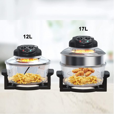 Wisfor Infrared Halogen Oven Chicken Turbo Cooker Oven Large 17 Quart for Healthy Meals Fries Chips with 11 Accessories B07SR8R8RY