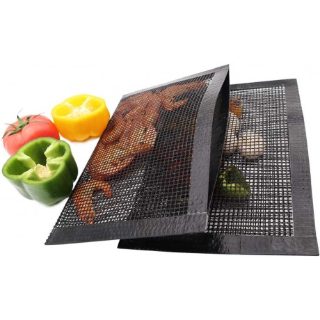 Bluedrop Non Stick Mesh Bag For Grill PTFE Toaster Oven Bags Barbecue Pockets Sheets Pack of 2 B07MBN25G2