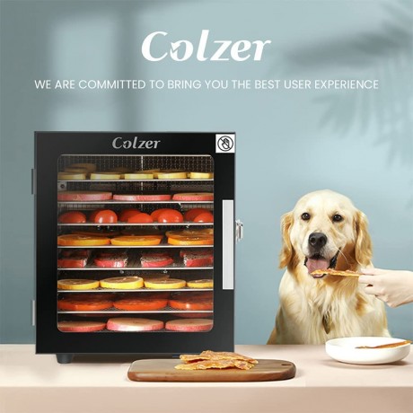 Colzer Food Dehydrator Machine67 Free Recipes 8 Stainless Steel Trays Adjustable Thermostat Digital Food Dehydrator for Beef Jerky Fruit Dog Treats Herbs B08868HJPR
