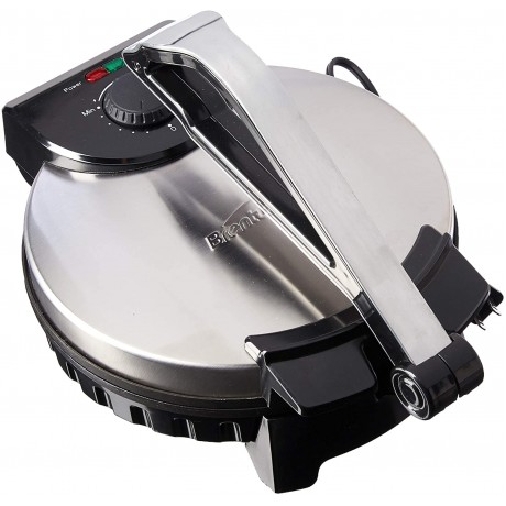 Brentwood Electric Tortilla Maker Non-Stick 10-inch Brushed Stainless Steel Black B073ZMGSPB