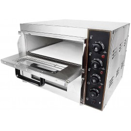 3000 Watts Electric Pizza Oven Double Deck Commercial Toaster Bake Broiler Adjustable 122 to 662 Degree Fahrenheit Suitable for used to Cook Pizzas Potatoes Bread Cakes Pies Pastries etc. B092PRWRYQ