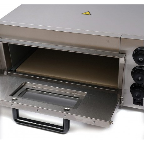 CNCEST 56x48.5x30CM Electric 2000W Pizza Oven Stainless Steel Ceramic Stone Fire Stone Oven 1 Layer,350° C Highest Temperature Toaster Oven For Cooking Pizza Potato Bread Cakes Pies B09FGJD552