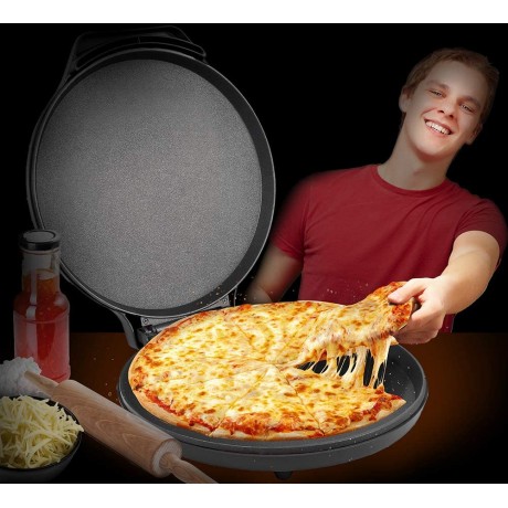 Courant Pizza Maker 12 Inch Pizza Cooker and Calzone Maker 1440 Watts Pizza Oven Black B07J488P82