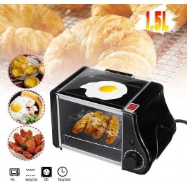 LOXZJYG Multi-function electric oven Oven Multifunctional Household Multi-function electric oven 1.5L Capacity Compact Design Timer Kitchen Machine Dried Fruit Barbecue Bread Pizza Baking B096DSPWDK