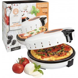 MasterChef Pizza Maker- Electric Rotating 12 Inch Non-stick Calzone Cooker Countertop Pizza Pie and Quesadilla Oven w Adjustable Temperature Control B07NTW5XWD