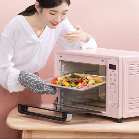 N A Household Electric Oven Grilled Chicken Wings Grilled Pizza etc Independent Temperature Control up and Down 70-230℃ Temperature Adjustment B08H8FD34K