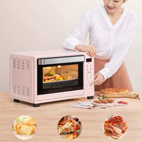 N A Household Electric Oven Grilled Chicken Wings Grilled Pizza etc Independent Temperature Control up and Down 70-230℃ Temperature Adjustment B08H8FD34K