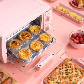 NXDRSM 12L Mini Oven Adjustable Temperature 0-230? and 60 Minutes Timer Three-Layer Baking Position Household Multi-Function Fully Automatic Electric Cake Bread Pizza with Acc. Pink B09D8CCVNN