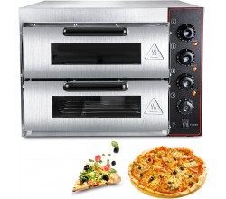 ZXMT Commercial Pizza Oven Double Oven 3000W 16 in 