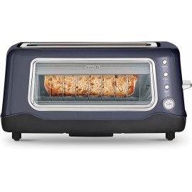 DASH Clear View Toaster: Extra Wide Slot Toaster with See Through Window Defrost Reheat + Auto Shut Off Feature for Bagels Specialty Breads & other Baked Goods Gray B00ZGCKVXI