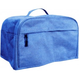 FLR Large 4 Slice Toaster Cover with Pockets Can Hold Toaster Tongs and Knife Dust-proof & Oil Proof  Toaster Cover with Top Hand Fit Most Large 4 Slice Toaster.Blue 16” x 7.5” x 8” B08YJY4HTN