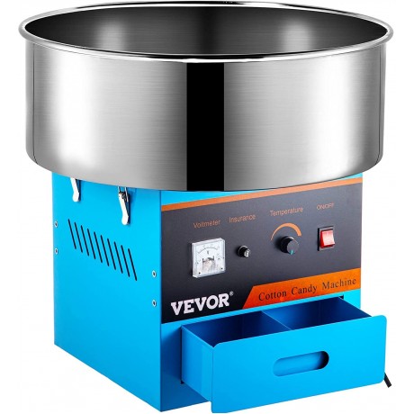 VBENLEM Commercial Cotton Candy Machine 20.5 Inch Floss Maker 1030W for Family and Various Party Blue B07YDR37R9